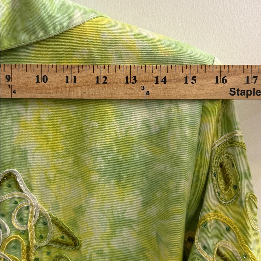 ANAGE Vintage Art To Wear Tie Dye Beaded Jacket S - Picture 12 of 12
